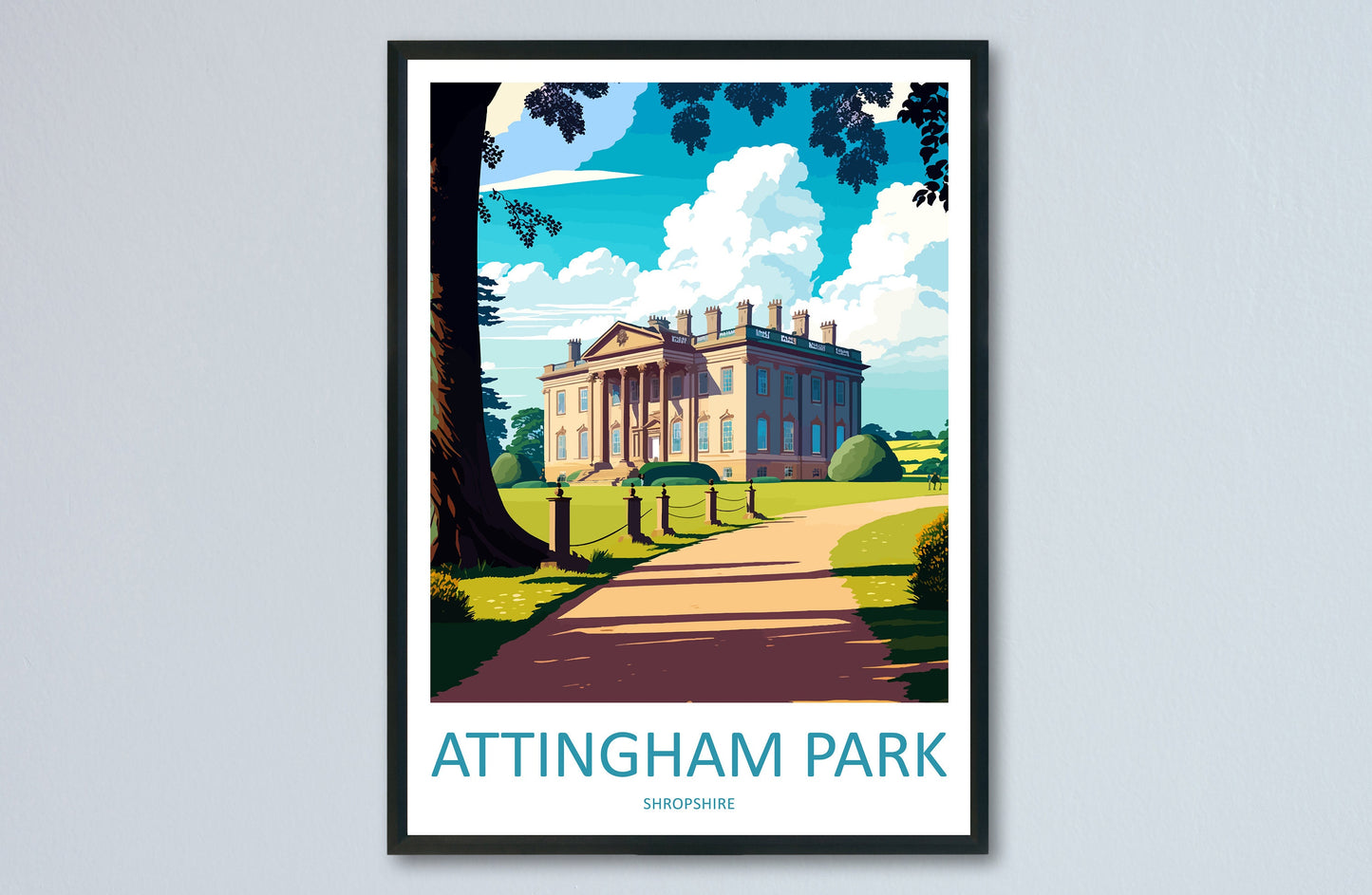 Attingham Park Travel Print Wall Art Attingham Park Wall Hanging Home Decoration Attingham Park Gift Art Lovers Wall Art Print Art