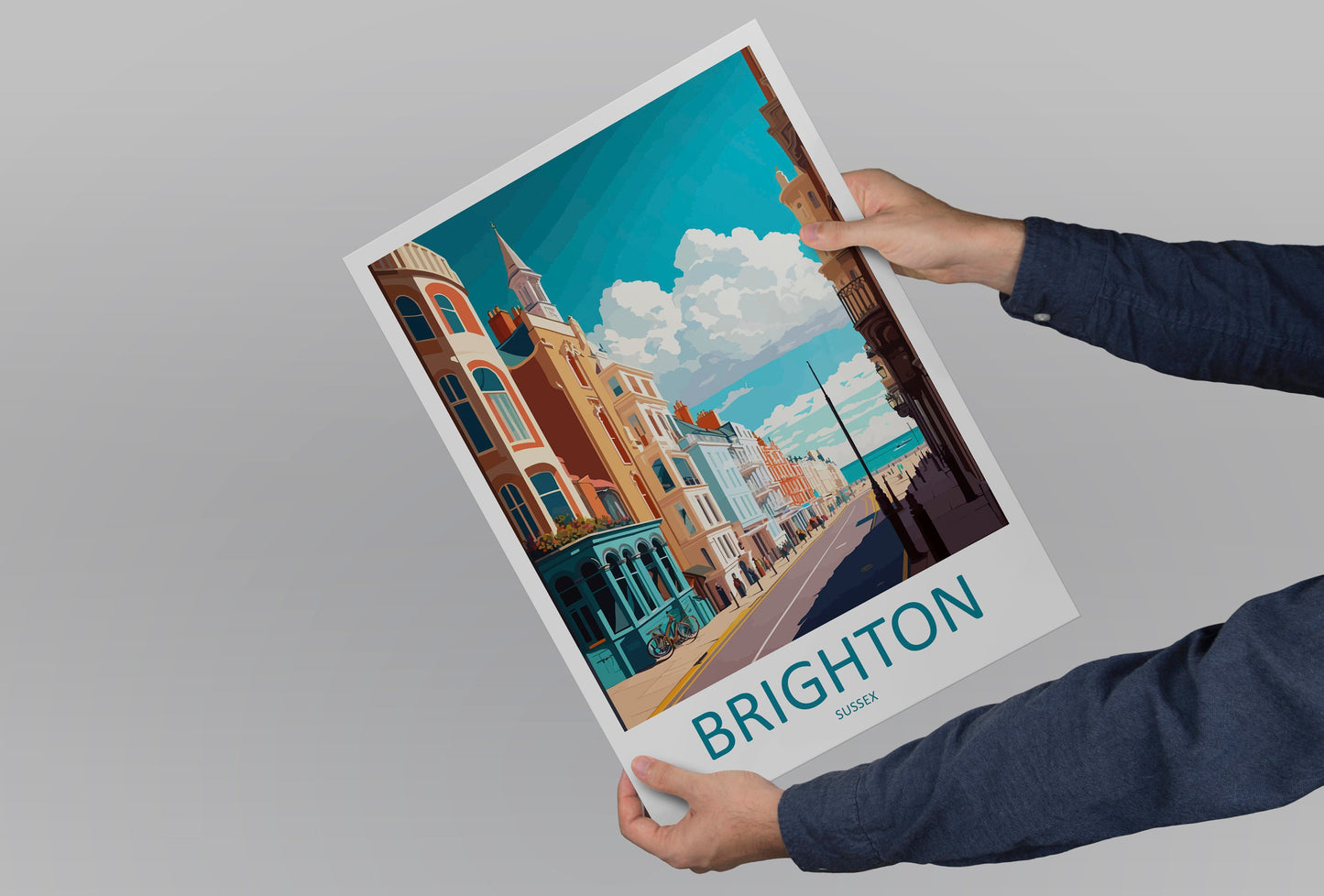 Brighton Travel Print Wall Art Brighton Wall Hanging Home Decoration Brighton Gift Art Lovers Wall Art Print Art Brighton Travel Poster