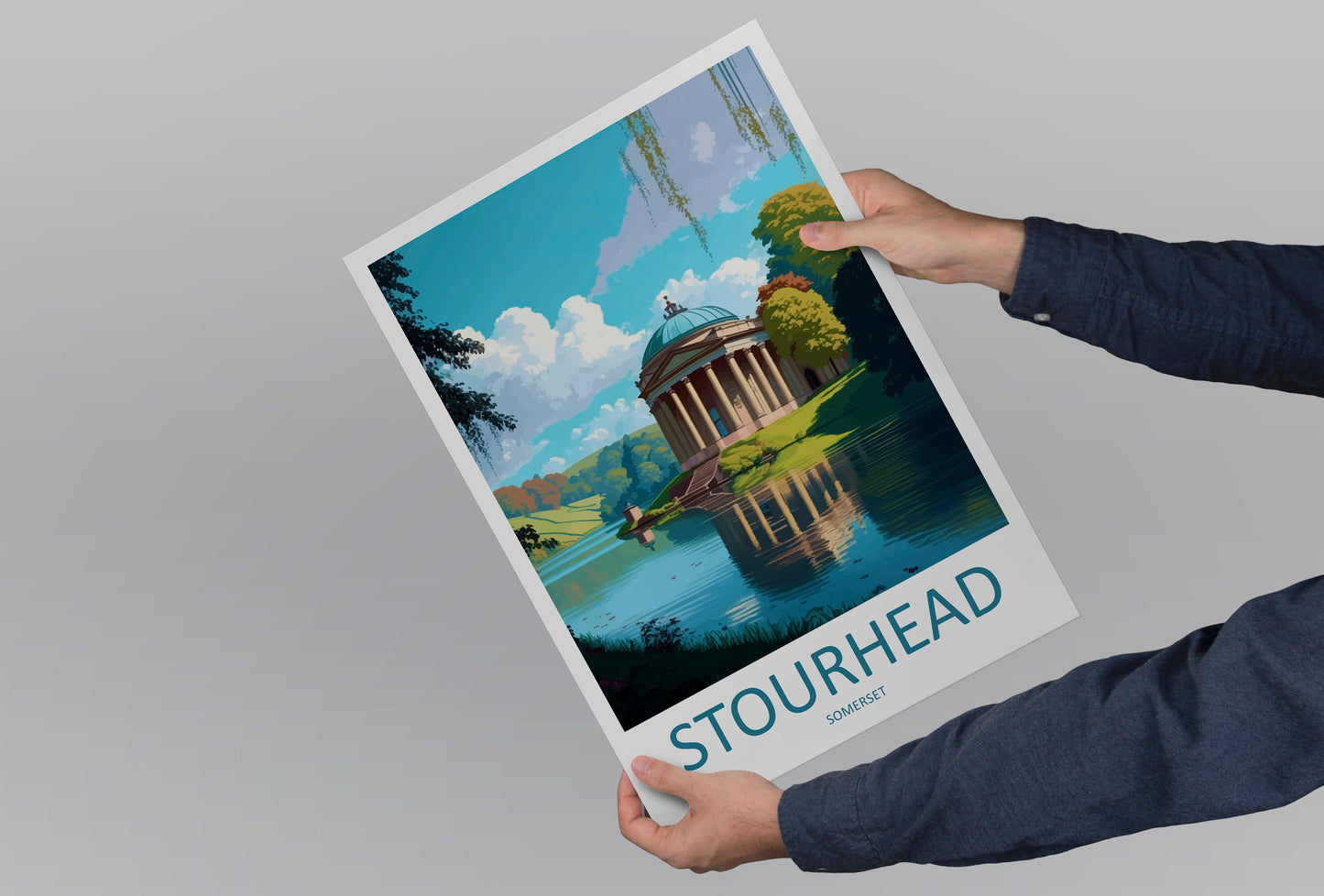 Stourhead Travel Print Wall Art Stourhead Wall Hanging Home Decoration Stourhead Gift Art Lovers Wall Art Print Art Stourhead Travel Art