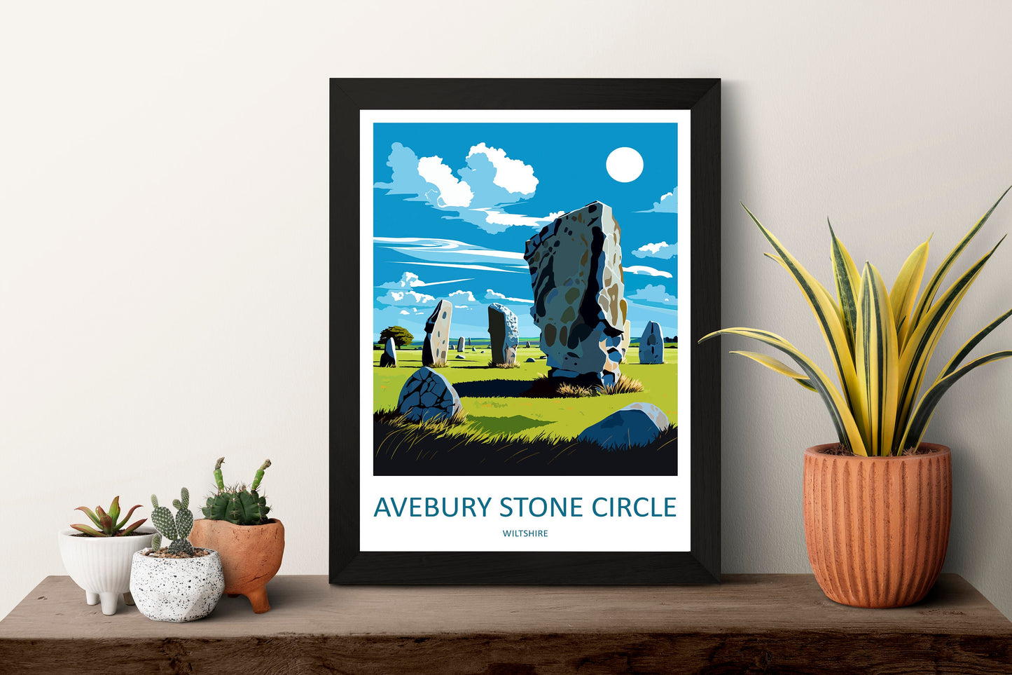 Avebury Stone Circle Travel Print Wall Art Avebury Circle Wall Hanging Home Decor Avebury Circle Gift Art Lovers Wall Art Print Avebury Art
