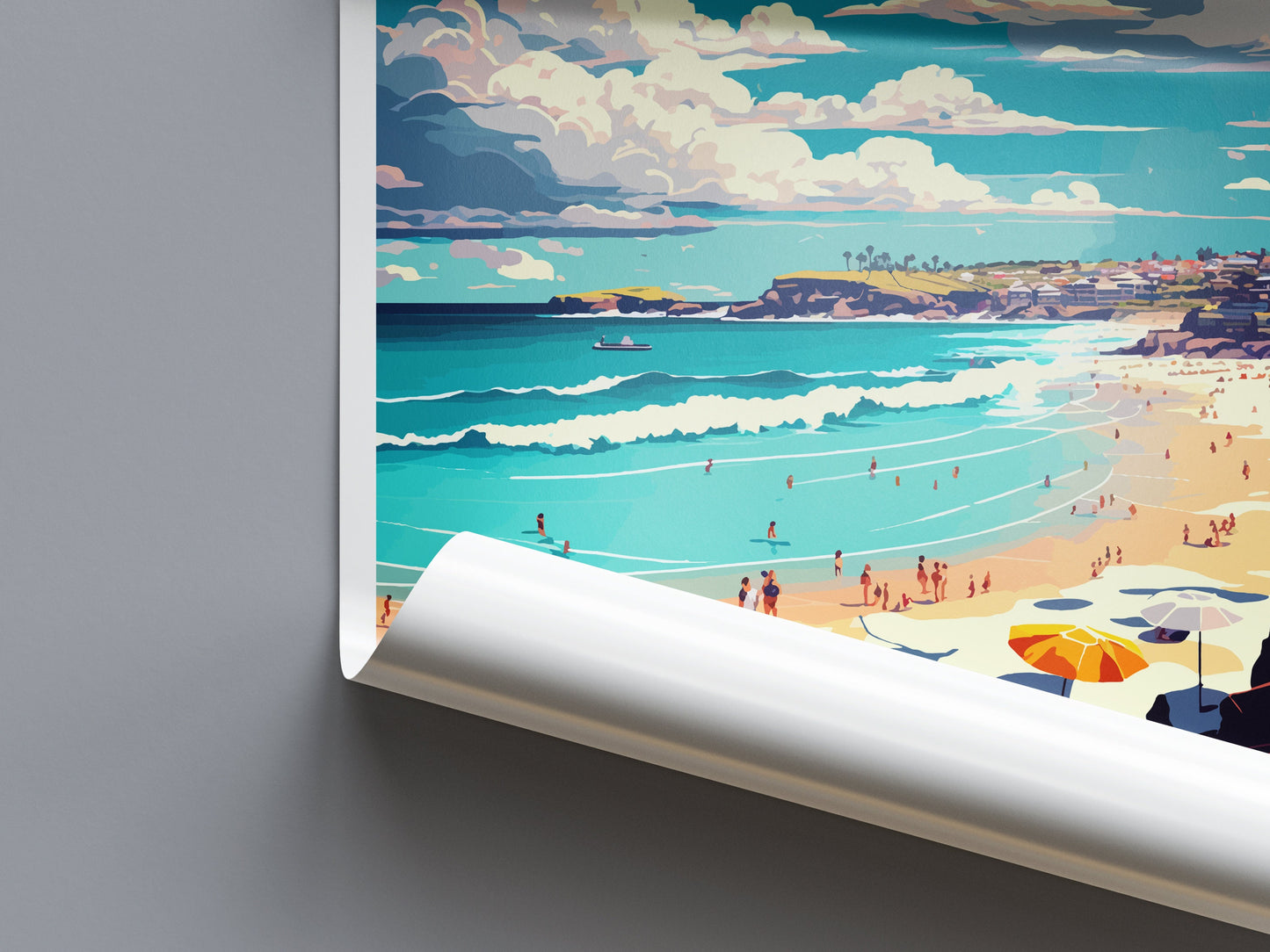 Bondi Beach Travel Print Wall Art Bondi Beach Wall Hanging Home Décor Bondi Beach Gift Art Lovers Wall Art Australia Travel Print