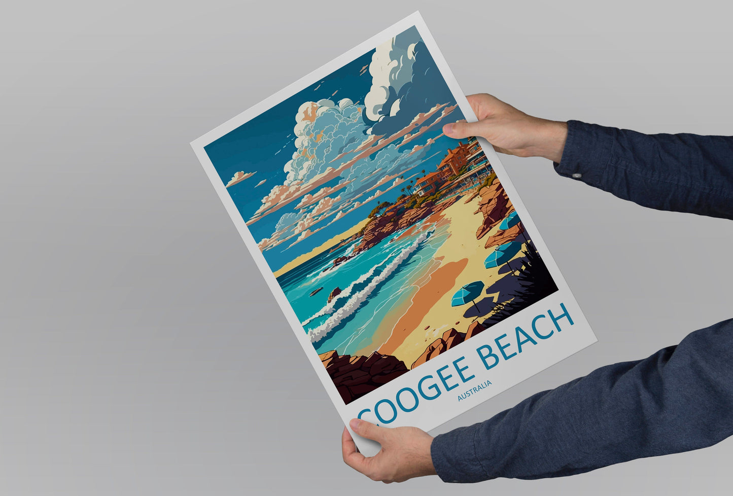 Coogee Beach Travel Print Wall Art Coogee Beach Wall Hanging Home Décor Coogee Beach Gift Art Lovers Wall Art Australia Travel Print