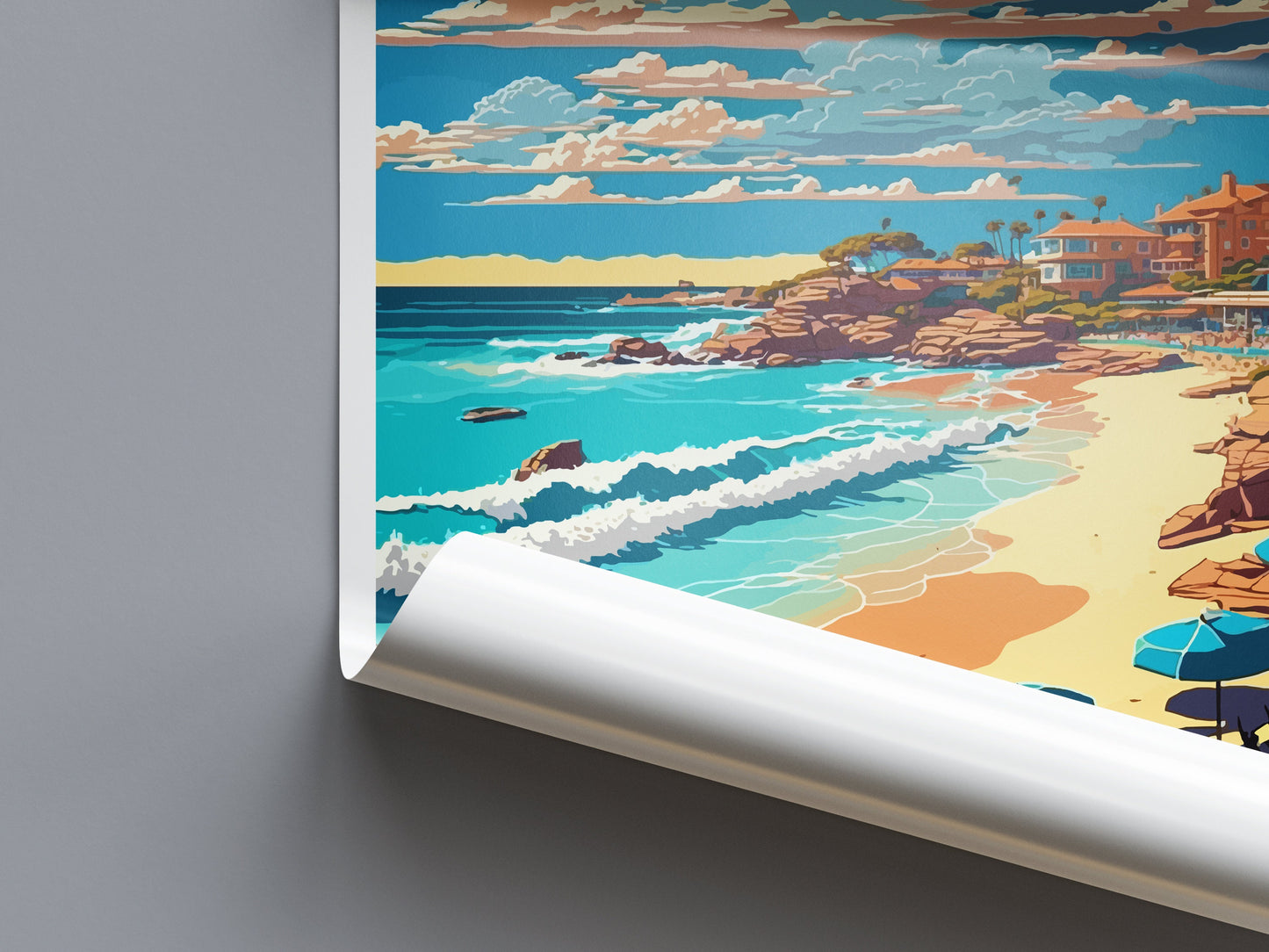 Coogee Beach Travel Print Wall Art Coogee Beach Wall Hanging Home Décor Coogee Beach Gift Art Lovers Wall Art Australia Travel Print