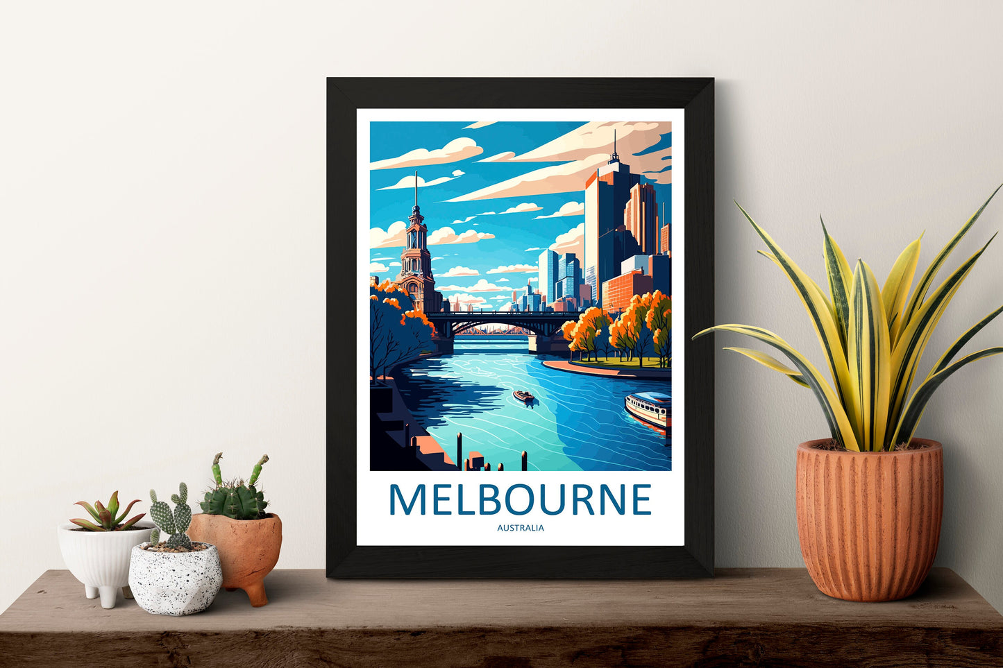 Melbourne Travel Print Wall Art Melbourne Wall Hanging Home Décor Melbourne Gift Art Lovers Wall Art Australia Travel Print