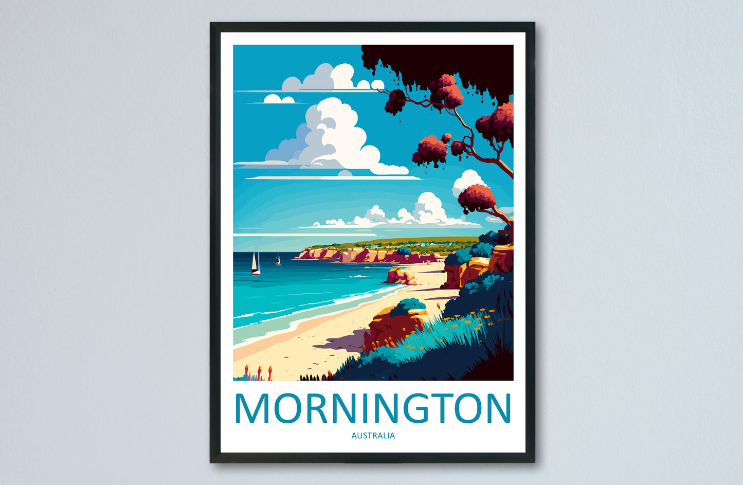Mornington Peninsula Travel Print Wall Art Mornington Wall Hanging Home Décor Mornington Gift Art Lovers Wall Art Australia Travel Print