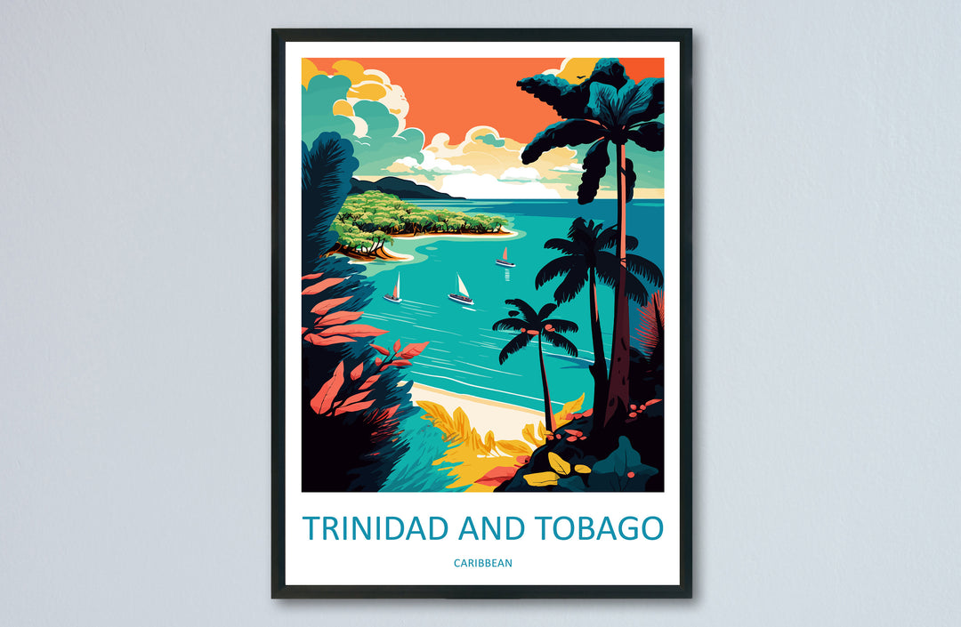 Trinidad and Tobago Travel Print Wall Art Trinidad and Tobago Wall Hanging Home Décor Trinidad and Tobago Gift Art Lovers Wall Art Caribbean