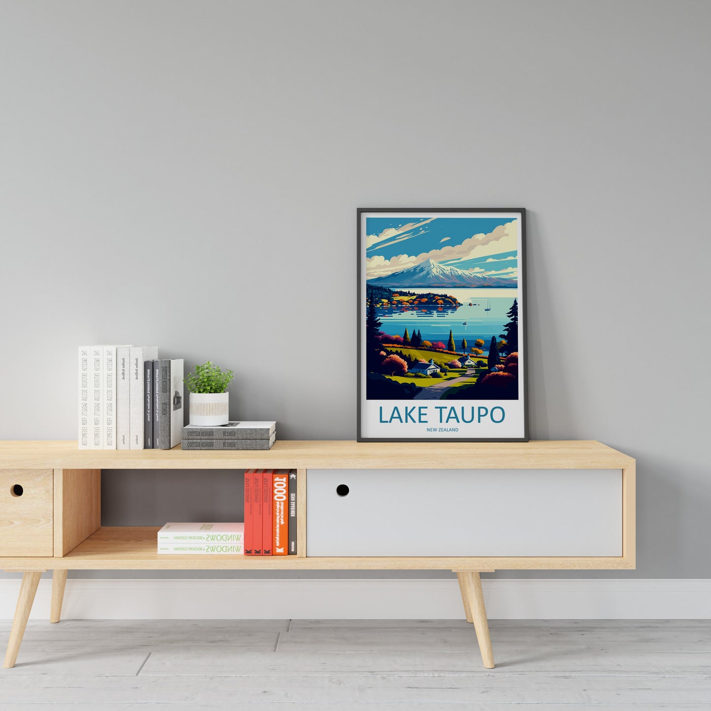 Lake Taupo Travel Print Wall Art Lake Taupo Wall Hanging Home Décor Lake Taupo Gift Art Lovers New Zealand Art Lover Gift Print Art