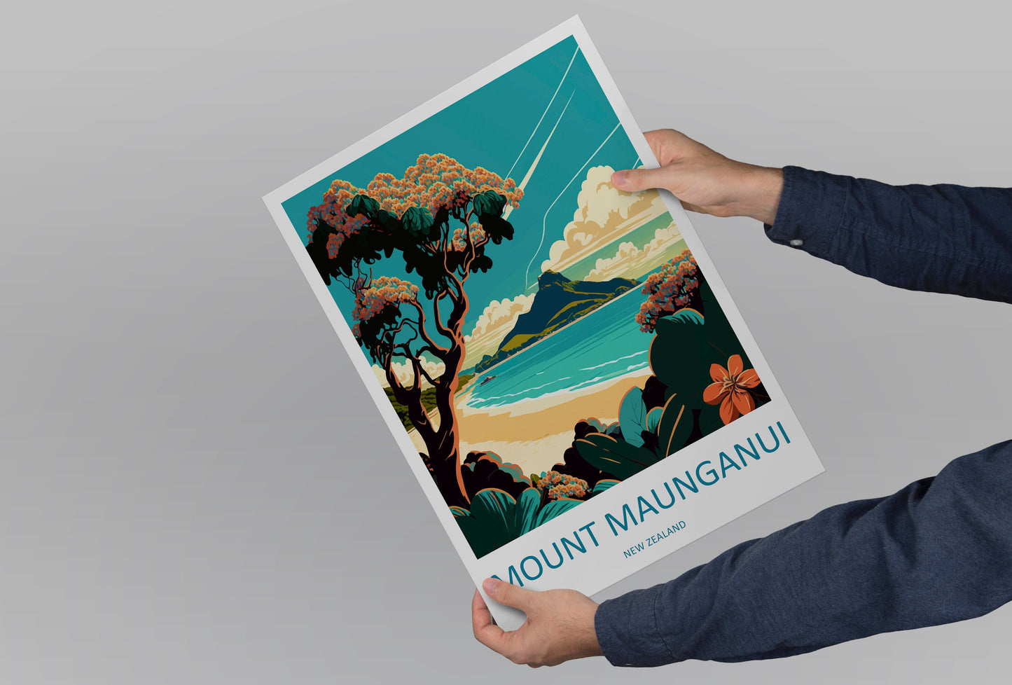 Mount Maunganui Travel Print Wall Art Mount Maunganui Wall Hanging Home Décor Mount Maunganui Gift Art Lovers New Zealand Art Lover Gift