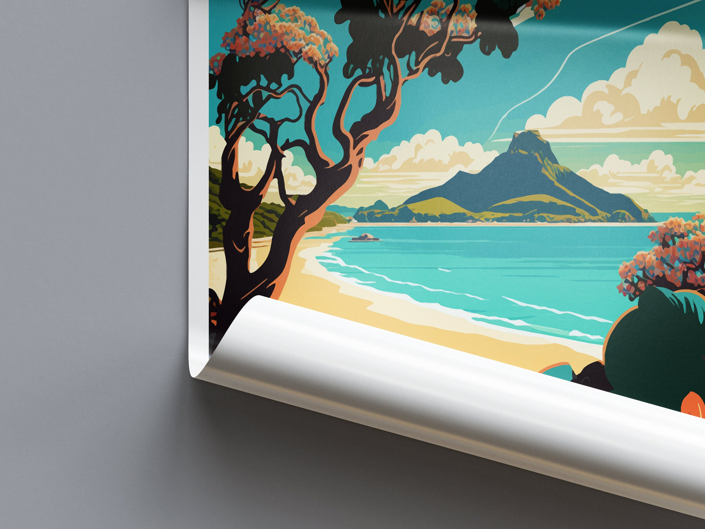 Mount Maunganui Travel Print Wall Art Mount Maunganui Wall Hanging Home Décor Mount Maunganui Gift Art Lovers New Zealand Art Lover Gift