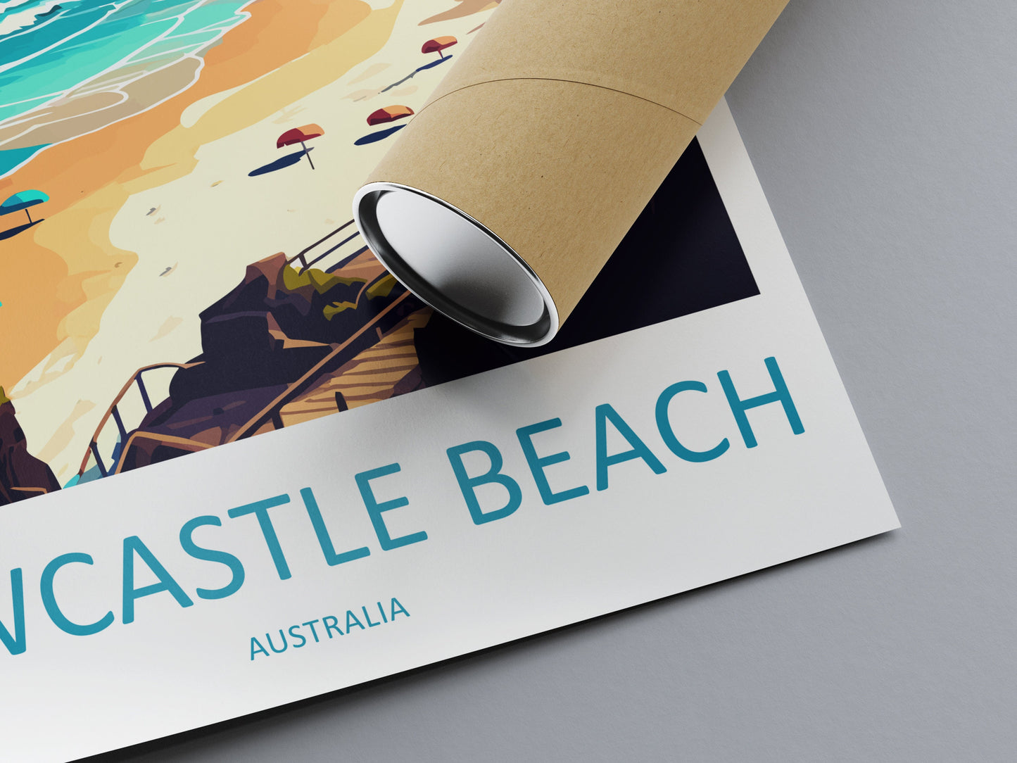 Newcastle Beach Travel Print Wall Art Newcastle Beach Wall Hanging Home Décor Newcastle Beach Gift Art Lovers Wall Art Australia Travel Art