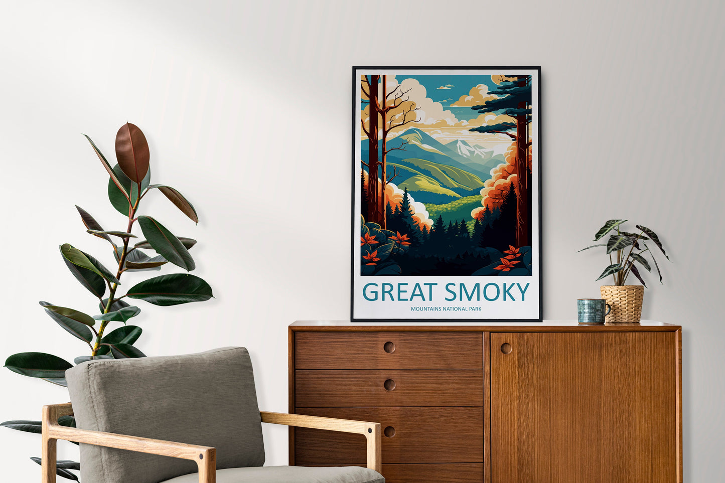 Great Smoky Mountains National Park Travel Print Wall Art Great Smoky Mountains National Park Wall Hanging Home Décor Great Smoky Mountains