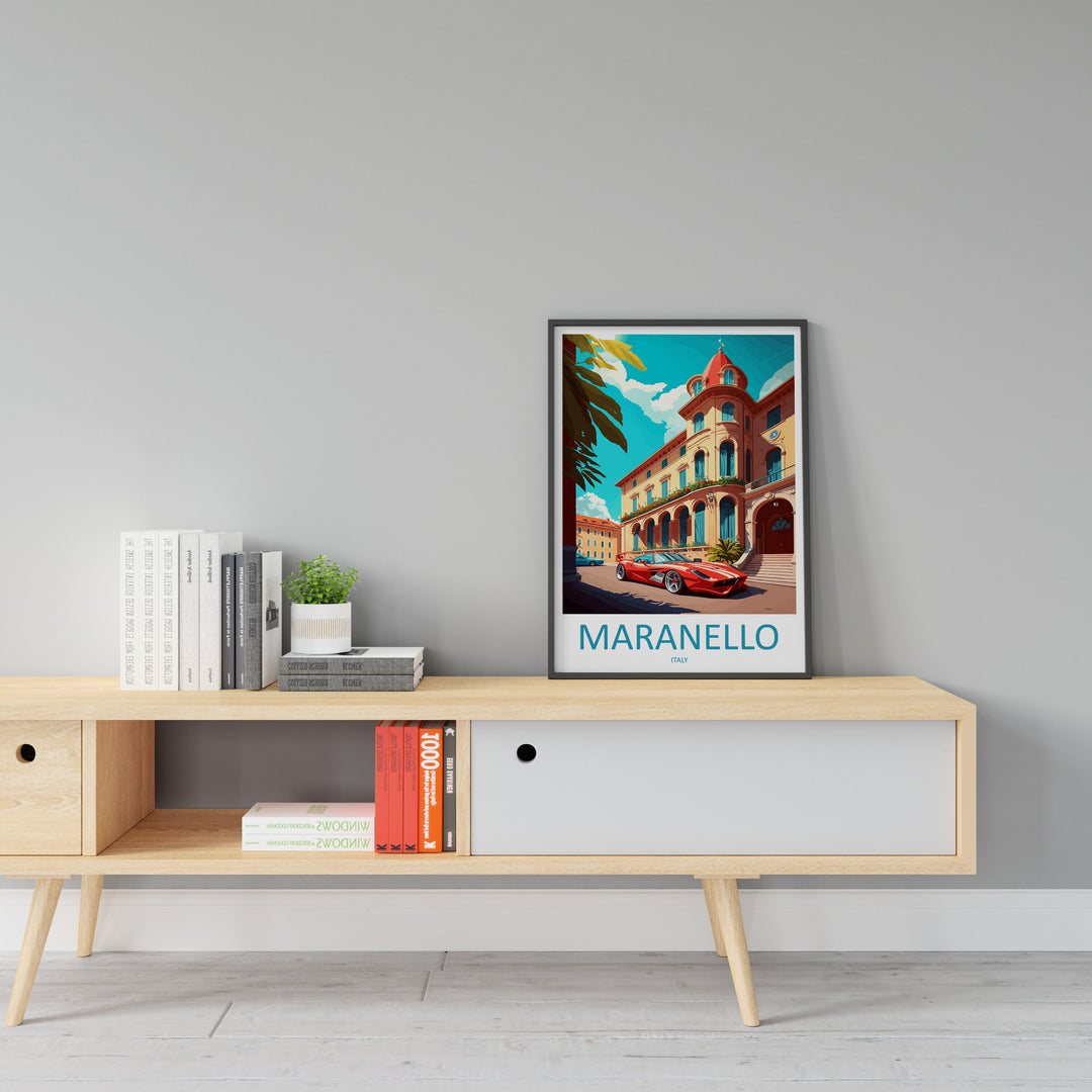 Maranello Travel Print Wall Art Maranello Wall Hanging Home Décor Maranello Gift Art Lovers Italy Art Lover Gift Maranello Print Maranello