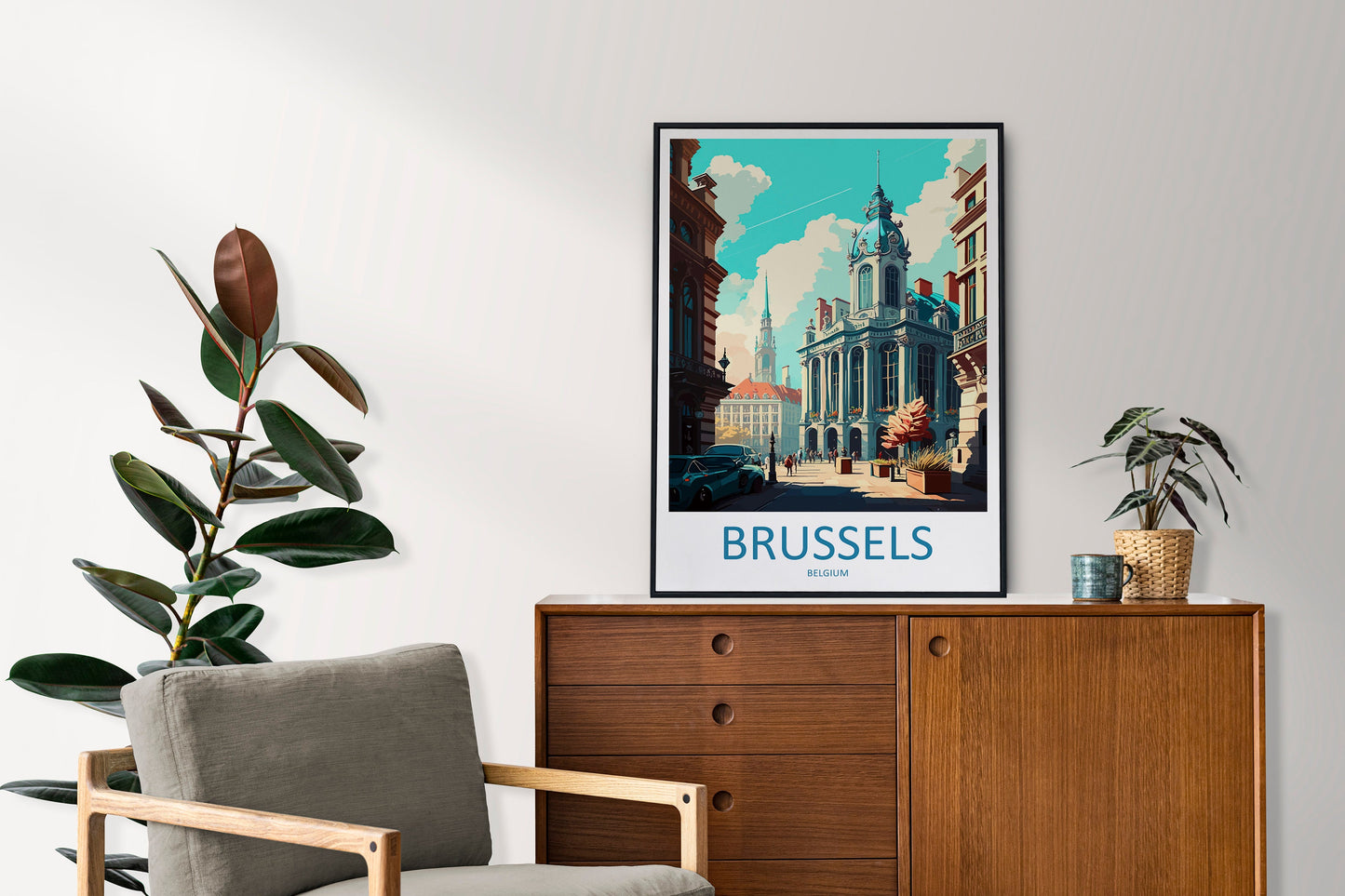 Brussels Travel Print Wall Art Brussels Wall Hanging Home Décor Brussels Gift Art Lovers Belgium Art Lover Gift Brussels Wall Décor