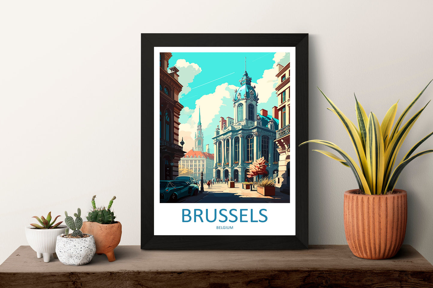 Brussels Travel Print Wall Art Brussels Wall Hanging Home Décor Brussels Gift Art Lovers Belgium Art Lover Gift Brussels Wall Décor