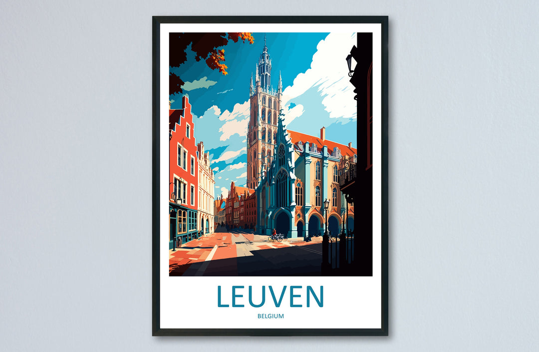Leuven Travel Print Wall Art Leuven Wall Hanging Home Décor Leuven Gift Art Lovers Belgium Art Lover Gift Leuven Wall Décor