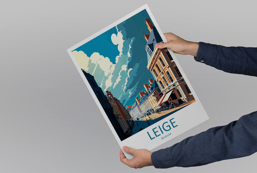 Leige Travel Print Wall Art Leige Wall Hanging Home Décor Leige Gift Art Lovers Belgium Art Lover Gift Leige Wall Décor