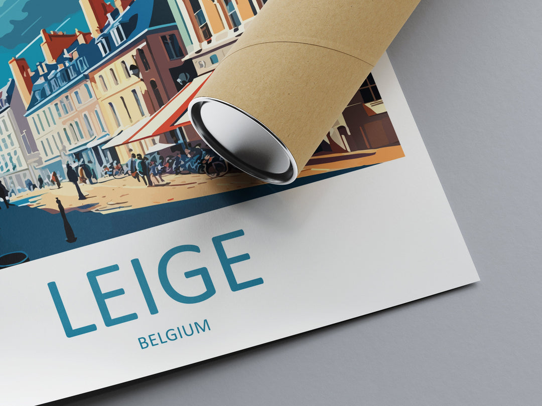 Leige Travel Print Wall Art Leige Wall Hanging Home Décor Leige Gift Art Lovers Belgium Art Lover Gift Leige Wall Décor