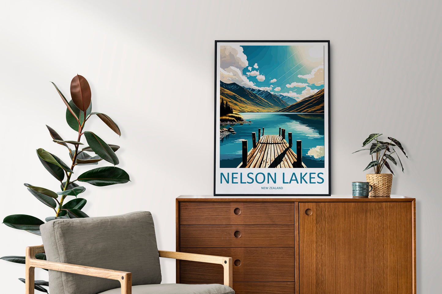 Nelson Lakes Travel Print Wall Art Nelson Lakes Wall Hanging Home Décor Nelson Lakes Gift Art Lovers New Zealand Art Lover Gift Print Art