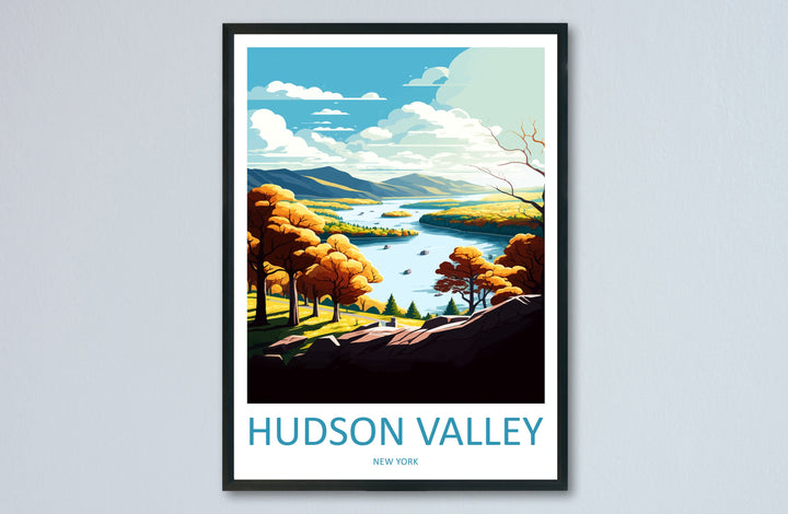 Hudson Valley Travel Print Wall Art Hudson Valley Wall Hanging Home Décor Hudson Valley Gift Art Lovers New York State Art Gift Lover Print