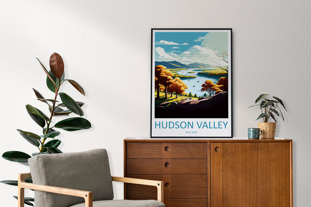 Hudson Valley Travel Print Wall Art Hudson Valley Wall Hanging Home Décor Hudson Valley Gift Art Lovers New York State Art Gift Lover Print
