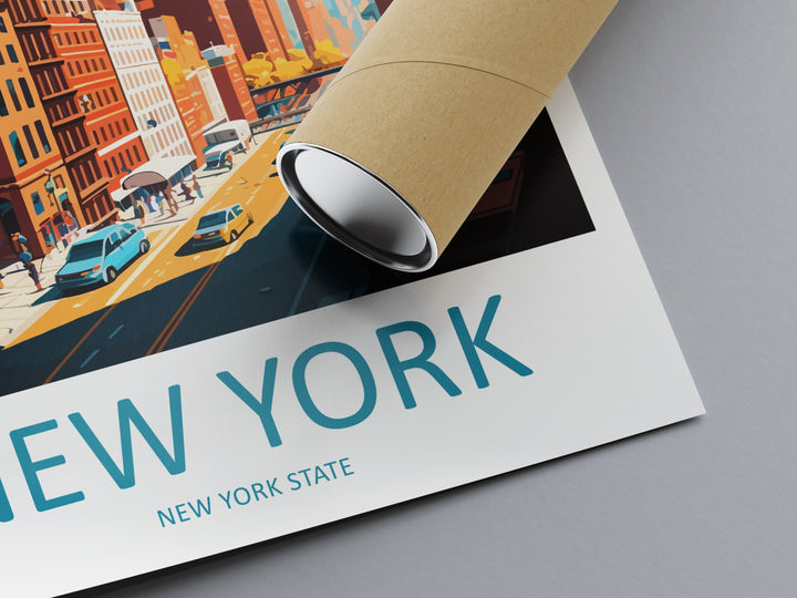 New York Travel Print Wall Art New York Wall Hanging Home Décor New York Gift Art Lovers New York State Art Gift Lover Print