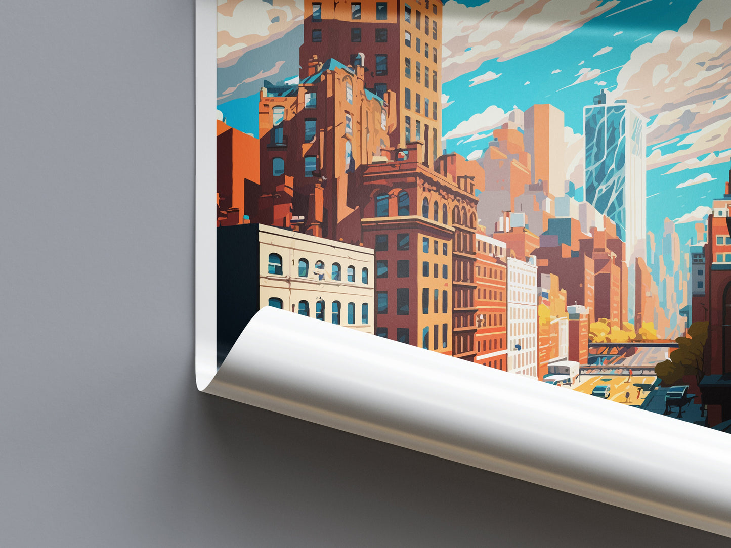 New York Travel Print Wall Art New York Wall Hanging Home Décor New York Gift Art Lovers New York State Art Gift Lover Print