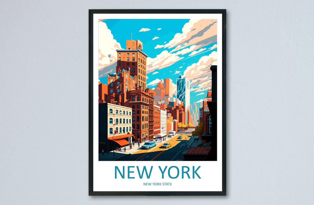 New York Travel Print Wall Art New York Wall Hanging Home Décor New York Gift Art Lovers New York State Art Gift Lover Print