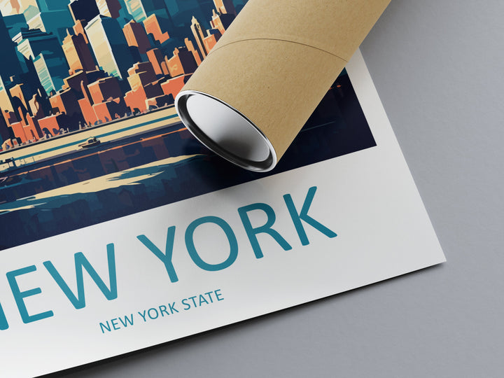 New York Travel Print Wall Art New York Wall Hanging Home Décor New York Gift Art Lovers New York State Art Gift Lover Print