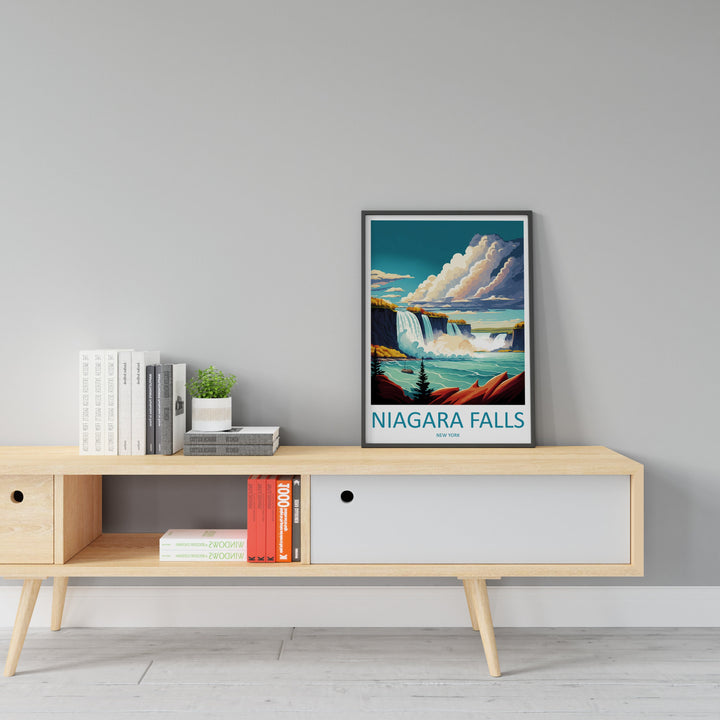 Niagara Falls Travel Print Wall Art Niagara Falls Wall Hanging Home Décor Niagara Falls Gift Art Lovers New York State Art Gift Lover Print