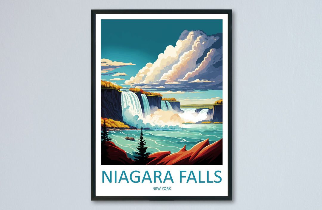 Niagara Falls Travel Print Wall Art Niagara Falls Wall Hanging Home Décor Niagara Falls Gift Art Lovers New York State Art Gift Lover Print