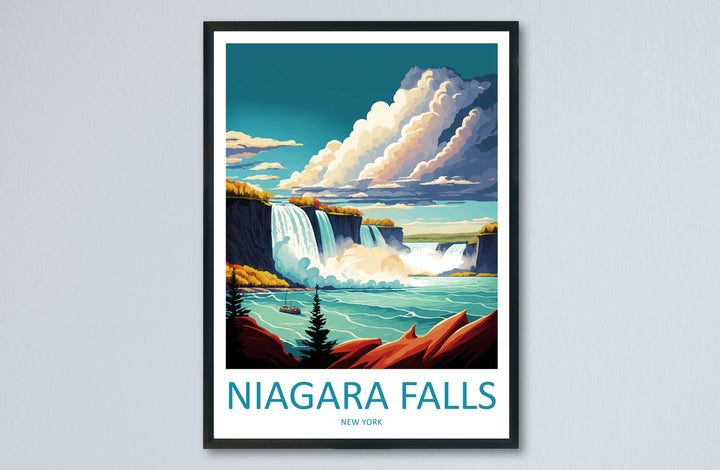 Niagara Falls Travel Print Wall Art Niagara Falls Wall Hanging Home Décor Niagara Falls Gift Art Lovers New York State Art Gift Lover Print