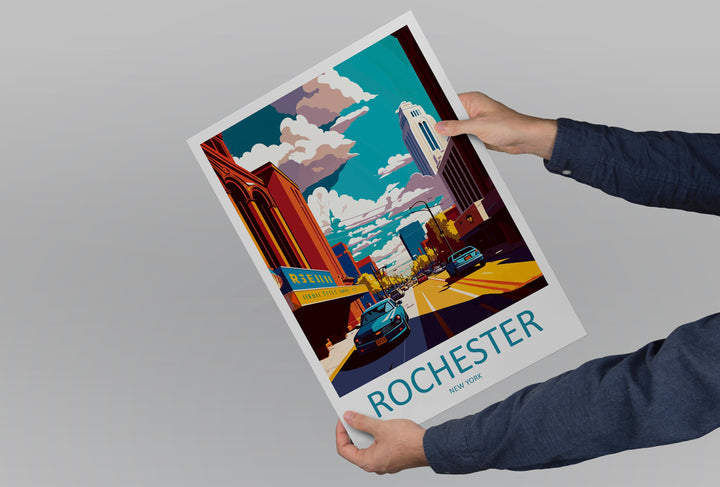Rochester Travel Print Wall Art Rochester Wall Hanging Home Décor Rochester Gift Art Lovers New York State Art Gift Lover Print