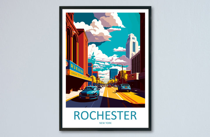 Rochester Travel Print Wall Art Rochester Wall Hanging Home Décor Rochester Gift Art Lovers New York State Art Gift Lover Print