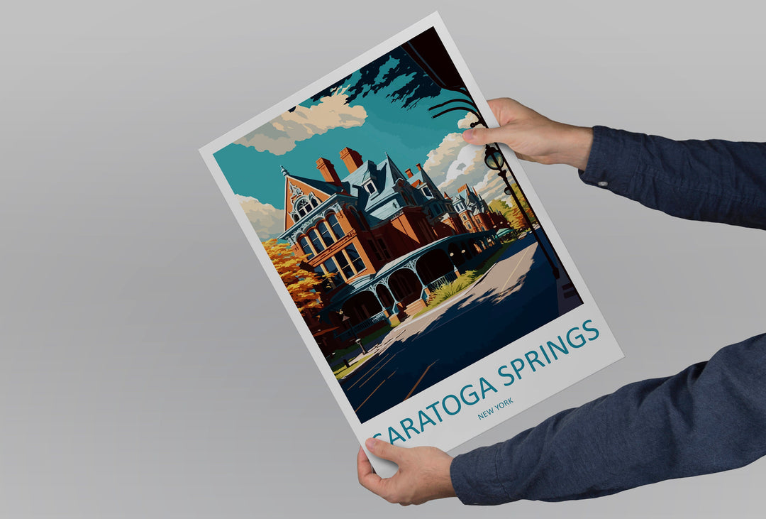 Saratoga Springs Travel Print Wall Art Saratoga Springs Wall Hanging Home Décor Saratoga Springs Gift Art Lovers New York State Art Gift