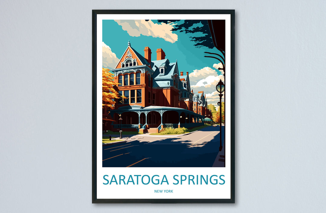 Saratoga Springs Travel Print Wall Art Saratoga Springs Wall Hanging Home Décor Saratoga Springs Gift Art Lovers New York State Art Gift