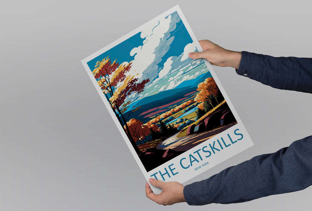 The Catskills Travel Print Wall Art The Catskills Wall Hanging Home Décor The Catskills Gift Art Lovers New York State Art Gift Lover Print