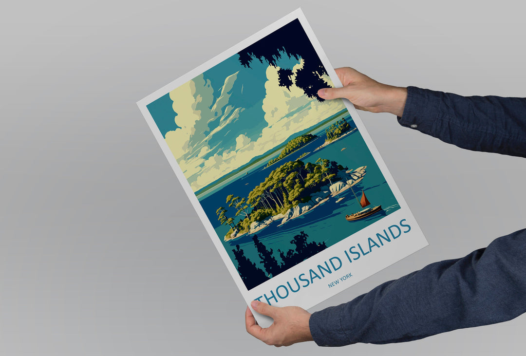 Thousand Islands Travel Print Wall Art Thousand Islands Wall Hanging Home Décor Thousand Islands Gift Art Lovers New York State Art Gift