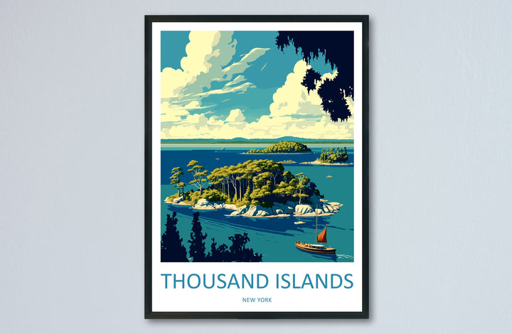 Thousand Islands Travel Print Wall Art Thousand Islands Wall Hanging Home Décor Thousand Islands Gift Art Lovers New York State Art Gift