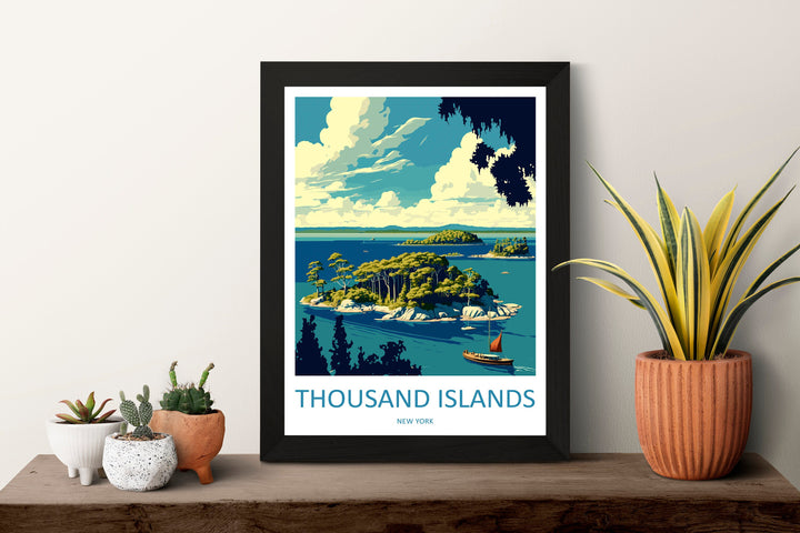 Thousand Islands Travel Print Wall Art Thousand Islands Wall Hanging Home Décor Thousand Islands Gift Art Lovers New York State Art Gift