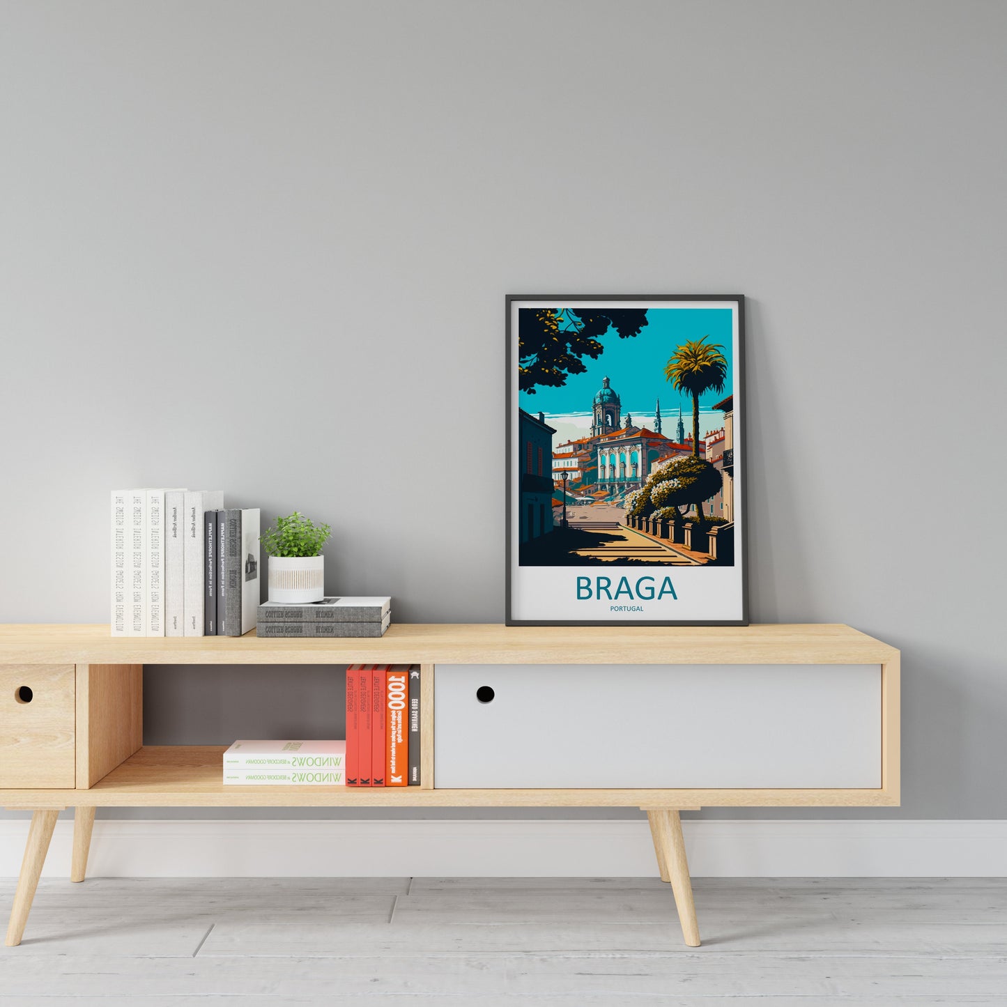 Braga Travel Print Wall Art Braga Wall Hanging Home Décor Braga Gift Art Lovers Portugal Art Lover Gift Braga Wall Décor Print