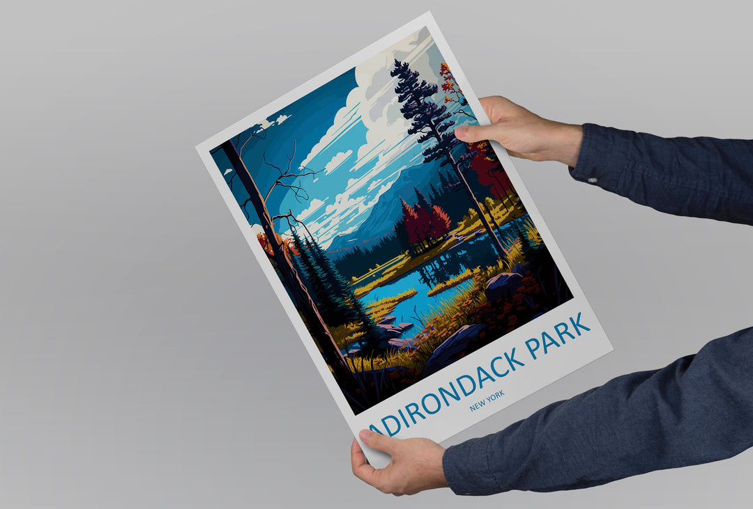 Adirondack Park Travel Print Wall Art Adirondack Park Wall Hanging Home Décor Adirondack Park Gift Art Lovers New York State Art Gift Lover