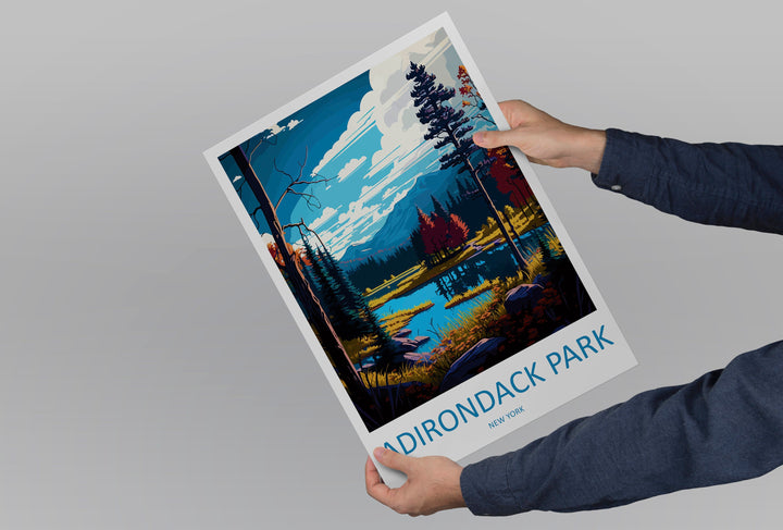 Adirondack Park Travel Print Wall Art Adirondack Park Wall Hanging Home Décor Adirondack Park Gift Art Lovers New York State Art Gift Lover
