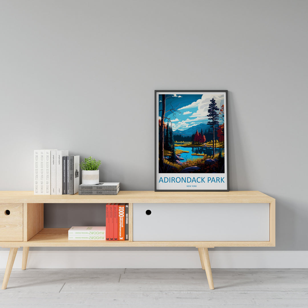Adirondack Park Travel Print Wall Art Adirondack Park Wall Hanging Home Décor Adirondack Park Gift Art Lovers New York State Art Gift Lover