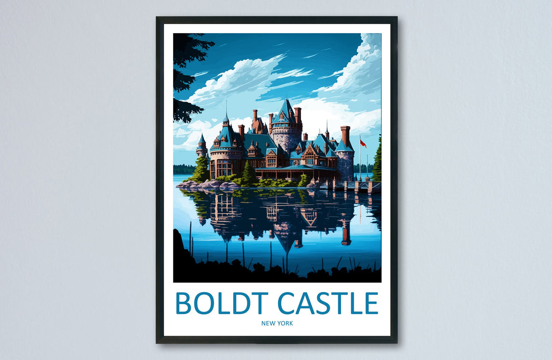 Boldt Castle Travel Print Wall Art Boldt Castle Wall Hanging Home Décor Boldt Castle Gift Art Lovers New York State Art Gift Lover Print