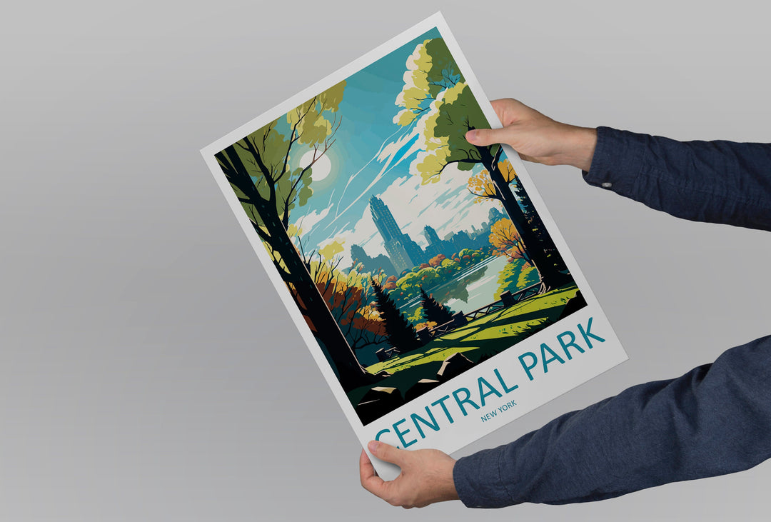 Central Park Travel Print Wall Art Central Park Wall Hanging Home Décor Central Park Gift Art Lovers New York State Art Gift Lover Print