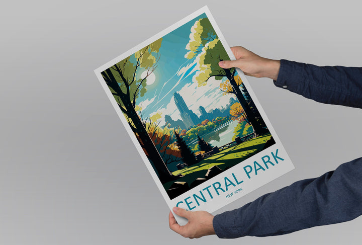 Central Park Travel Print Wall Art Central Park Wall Hanging Home Décor Central Park Gift Art Lovers New York State Art Gift Lover Print