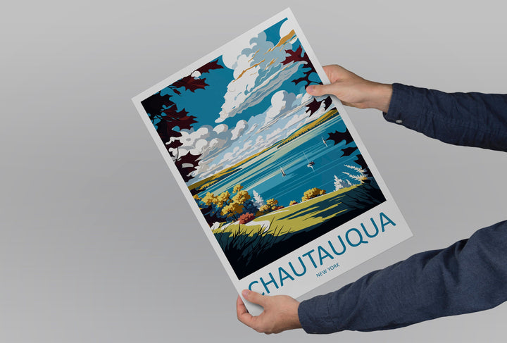 Chautauqua Lake Travel Print Wall Art Chautauqua Lake Wall Hanging Home Décor Chautauqua Lake Gift Art Lovers New York State Art Gift Lover