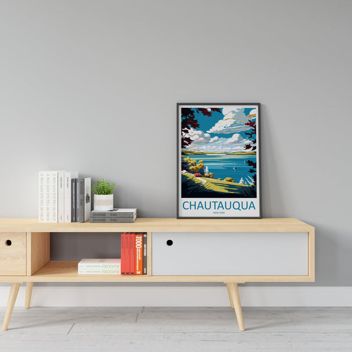 Chautauqua Lake Travel Print Wall Art Chautauqua Lake Wall Hanging Home Décor Chautauqua Lake Gift Art Lovers New York State Art Gift Lover