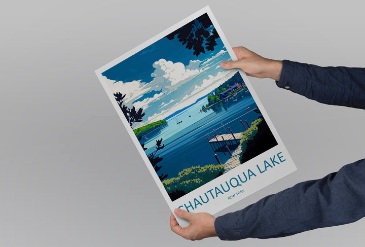 Chautauqua Lake Travel Print Wall Art Chautauqua Lake Wall Hanging Home Décor Chautauqua Lake Gift Art Lovers New York State Art Gift Lover