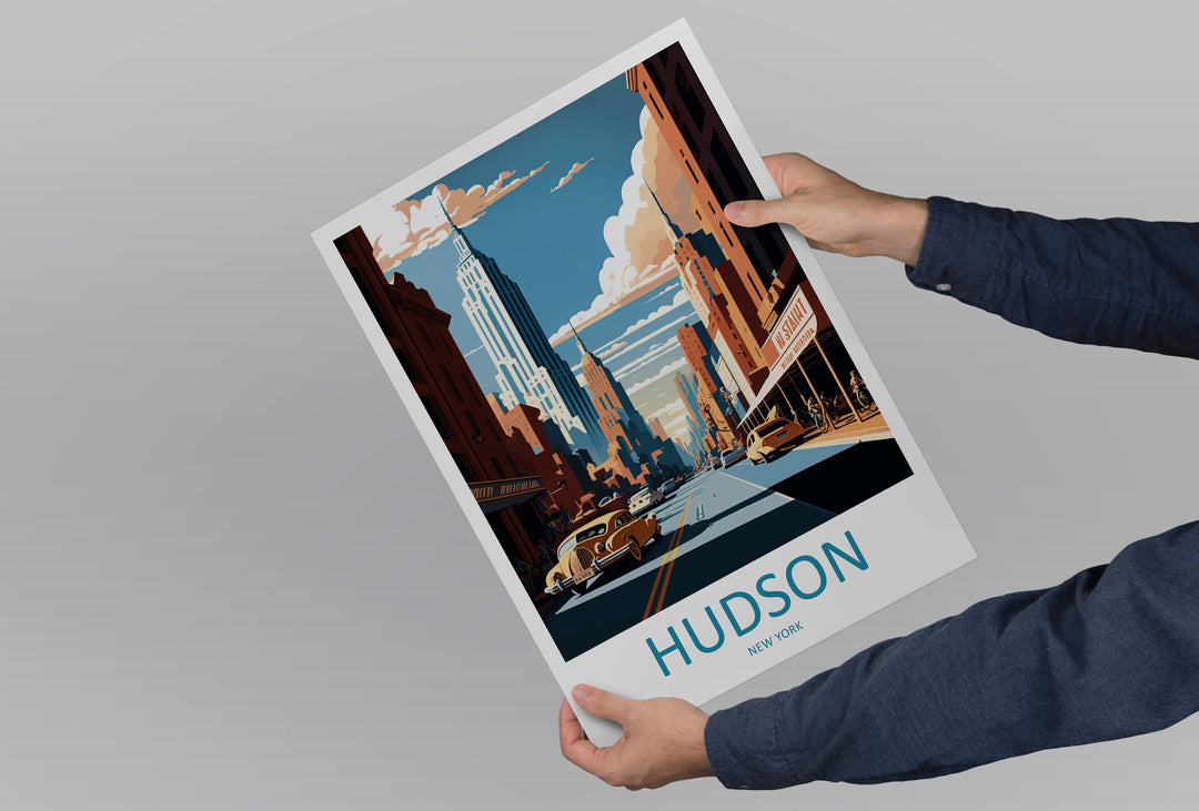 Hudson Travel Print Wall Art Hudson Wall Hanging Home Décor Hudson Gift Art Lovers New York State Art Gift Lover Print